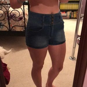 Rue 21 high waisted “denim” (stretch) shorts